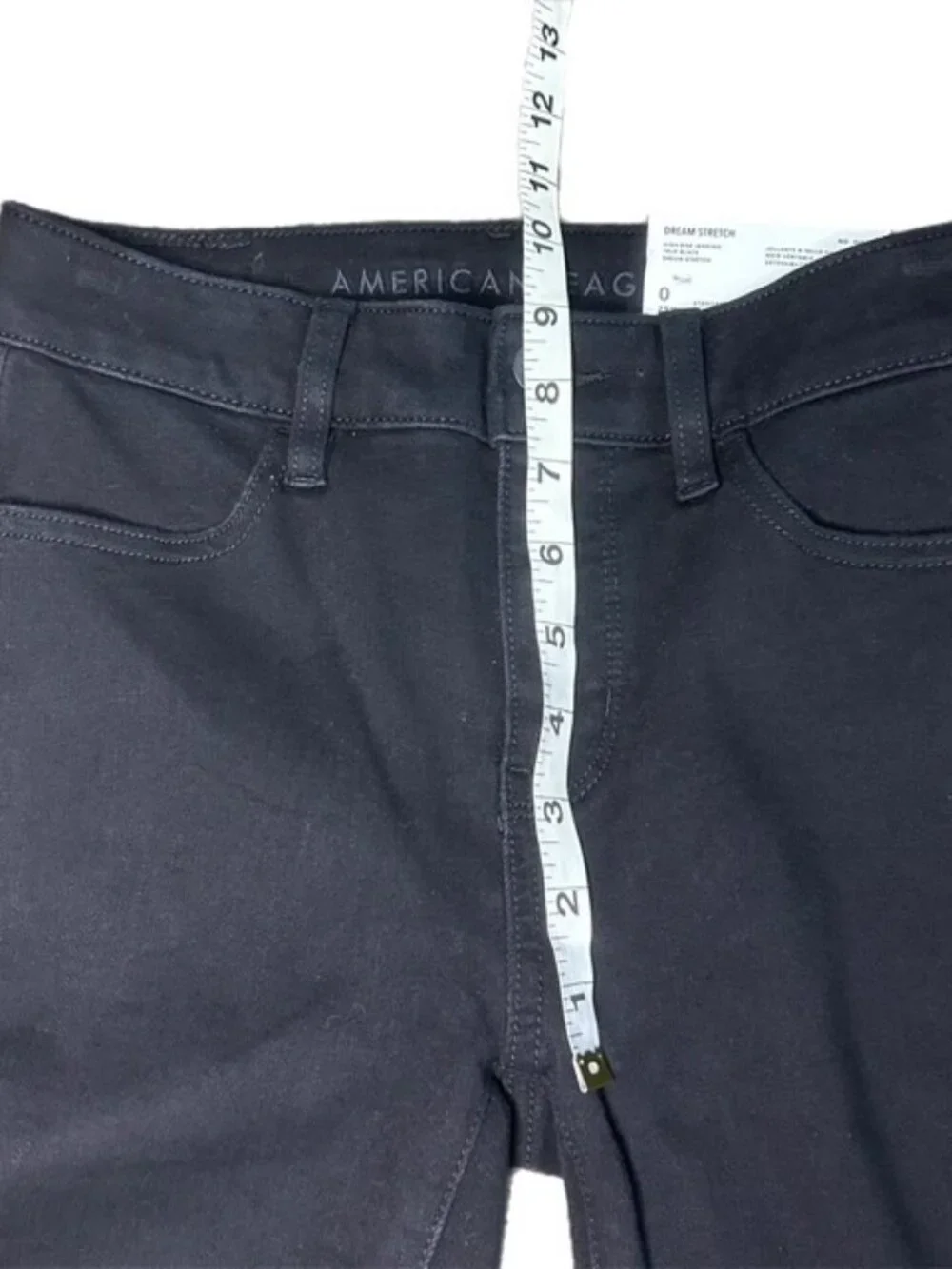 American Eagle Dream Stretch High Rise Classic Jegging True Black Size 0/25W NWT - Picture 5 of 9